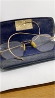 Set of very old glasses in original optometry