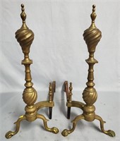Antique Ball & Claw Foot Andirons