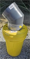 (ZZ) Plastic Yellow Barrel With Screw Tight Lid