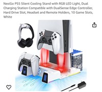NexiGo PS5 Slient Cooling Stand with RGB LED Light