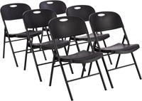 Amazon Basics Folding Plastic Chair  6-Pack Black