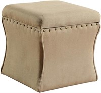 NEW $150 HomePop Cinched Square Storage Ottoman