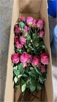 Large Lot Of Artificial Silk Roses