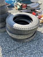 Three heavy duty tires, 8–20 2.5 load range E