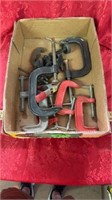 C clamps, pipe cutter, puller