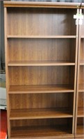 Sturdy  Bookshelf Walnut Stain Adjustable Shelves