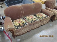ANTIQUE COUCH AND ARM CHAIR