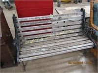 VINTAGE CAST IRON AND WOODEN BENCH