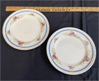 2 Vintage Johnson Bros English Porcelain Plates