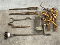 Assorted Tools Inc. Branding Iron, Hand Pump Etc.