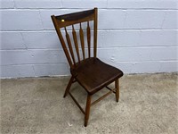 Vtg. Plank Seat Side Chair