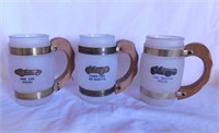 9 vintage Siesta Ware Indy 500 barrel mugs: