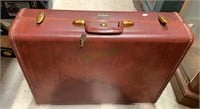 Vintage Samsonite brown leather luggage small