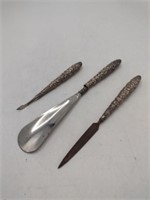 Vtg Stieff? Sterling Silver Shoe Horn & Nail Care