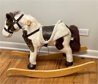 Chrisha Playful Plush Ride-On Rocking Horse