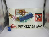 Affiche en carton vintage, 7up 1964