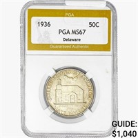 1936 Delaware Half Dollar PGA MS67