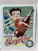 Betty Boop Cola metal sign