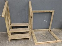 TREATED MOBILE HOME STEPS AND FRAME