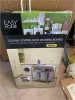 EASY HOME DOUBLE SORTER WITH IRONING BOARD, NEW