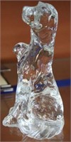 Glass Dog Paperweight