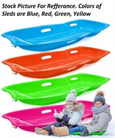 4 Pcs 46" Plastic Snow Sleds for Kids