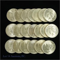 1923 Silver Peace Dollar Roll (CH BU) (20)