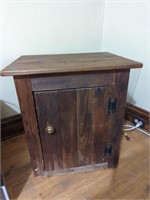 Rustic wooden end table