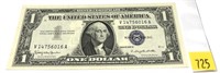 $1 silver certificate series of 1957B, Unc.