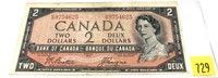 $2 Canadian notes, series of 1954