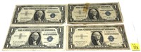x4- $1 silver certificates, series of 1935/1957