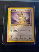 1999 Original OLD Meowth Pokemon CARD