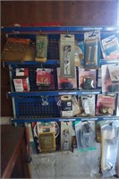 Vintage Wall Store Display with Contents