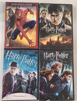 3 Harry Potter and 1 Spiderman DVD's-4in total