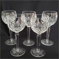 Group of Waterford stemware goblets 7.5"h x 3"diam