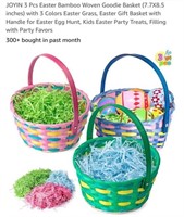 MSRP $18 Set 4 Easter Baskets & Ribbons