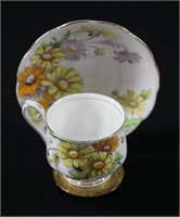 Royal Albert Daisy Hand Painted Tea Cup & Saucer