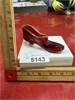 Vintage glass shoe