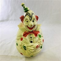 Vintage Roly Poly Plastic Clown Toy