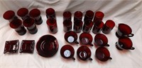 Anchor Hocking Royal Ruby 33 Pieces