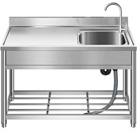 Free Standing Stainless-Steel Single Bowl, Commerc