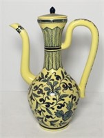 Asian Tall Teapot with Floral Design