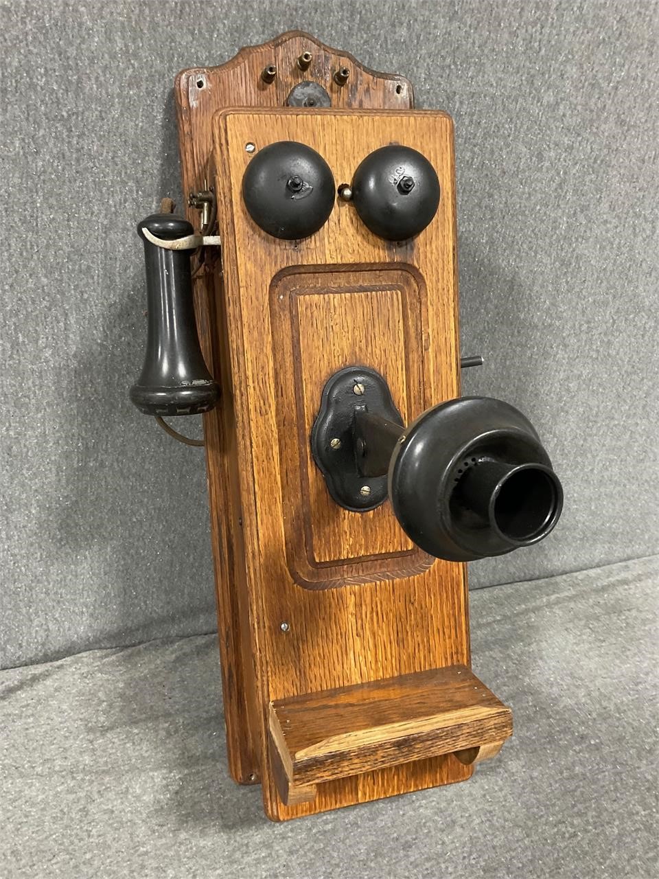 Antique Oak Wall Phone