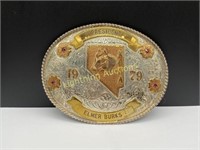 STERLING SILVER 1979 PRESIDENT NQHA RODEO BUCKLE