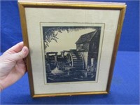 small old "mill" litho by rh talmadge 1951