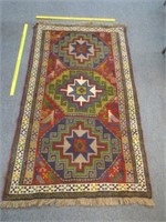 mid-east wool throw rug - 3.5ft x 6ft