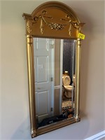 Gold framed mirror