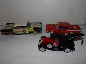 2-Tin Cars & Tow Truck