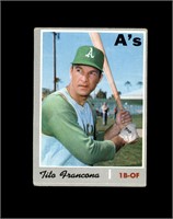 1970 Topps High #663 Tito Francona VG to VG-EX+