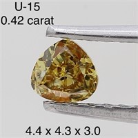 $650  Rare Fancy Natural Color Diamond(0.42ct)
